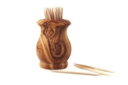 Olive wood toothpick holder 2