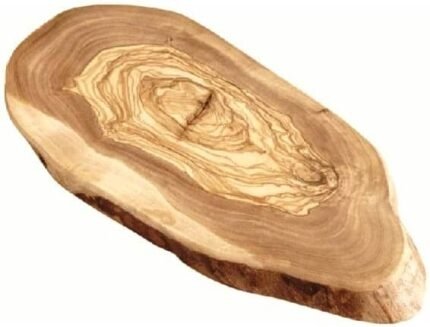 Olive wood natural oval-cut cheeseboard