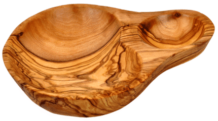 Olive wood olive-serving dish