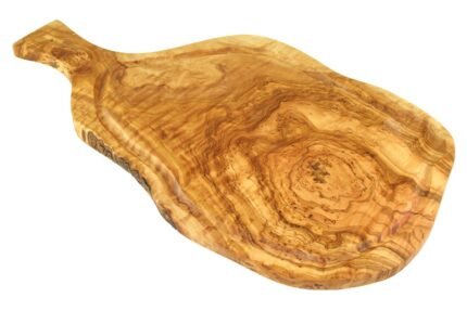 Olive wood natural handled steak board