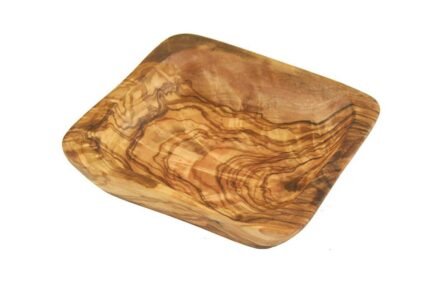 Olive wood square dish