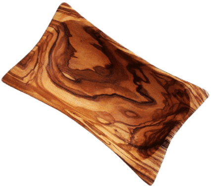 Olive wood rectangular dish
