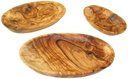 Olive wood oval dish